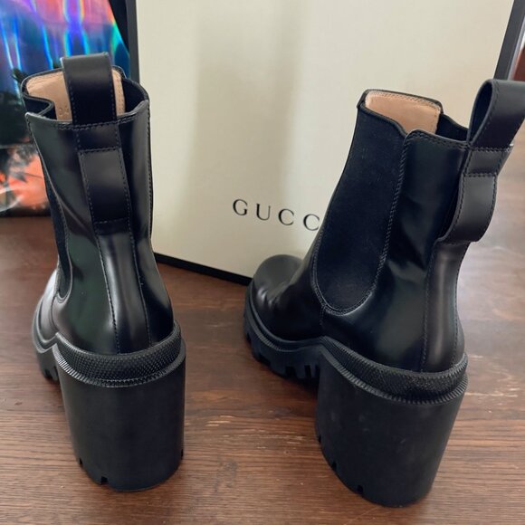 Gucci Kingsnake Trip Bootie Leather Ankle – Size 8 Women - Picture 12 of 15